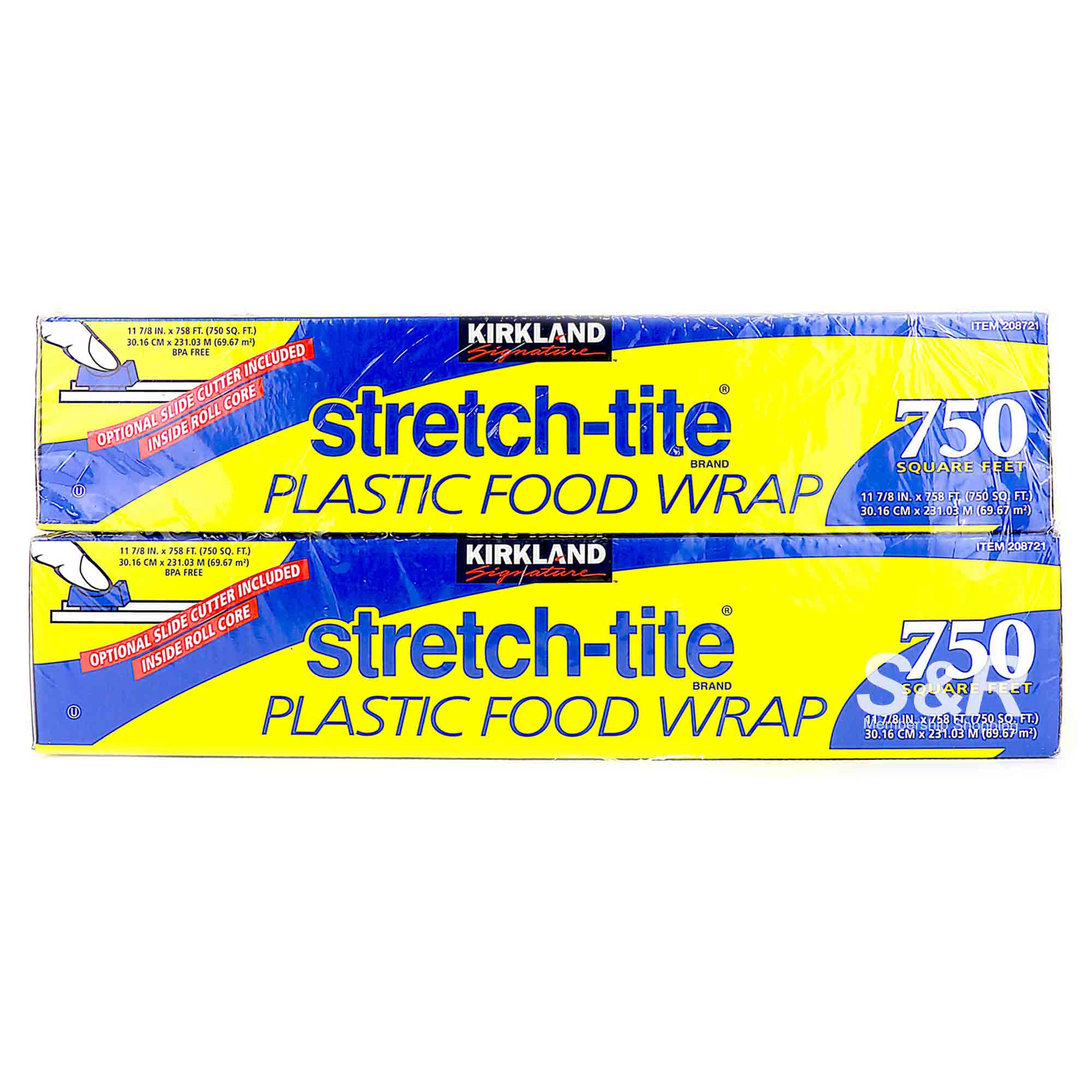 Kirkland Signature Stretch Tite Plastic Food Wrap750sq.ft 2pcs
